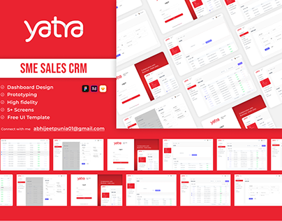 yatra sales sme crm dashboard ui design | abhijeet