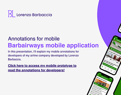 Barbairways Annotations of the Mobile Application