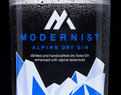 Modernist Gin - label design