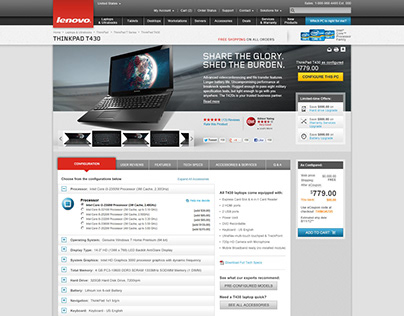 Lenovo ThinkPad Page design