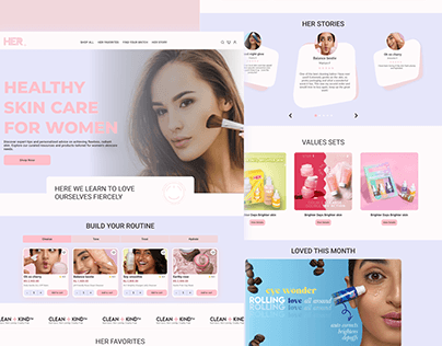 Project thumbnail - Skin care web landing page