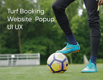 Turf Booking Website Popup UI UX