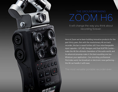 Zoom H6 Website