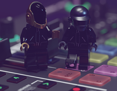 Lego Daft Punk 3d