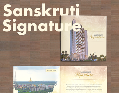 Brochure and Pamphlet Design for Sanskruti Signature