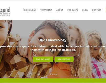 Website design for Kids Health and fitness session