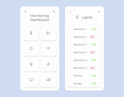 Home Monitoring Dashboard #DailyUI 21