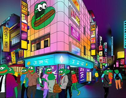 PEPE FROG. Tokyo. / Illustration for privat collection