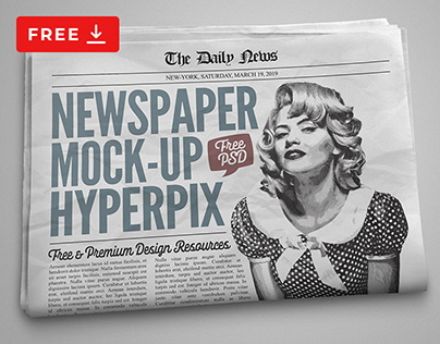 FREE NEWSPAPER MOCKUP