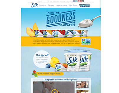 Silk Dairy-Free Yogurt Alternative Landing Page