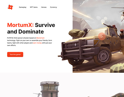 MortumX: Survive and Dominate game landing page