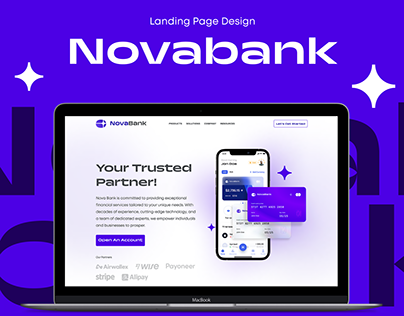 NovaBank Landing Page Design