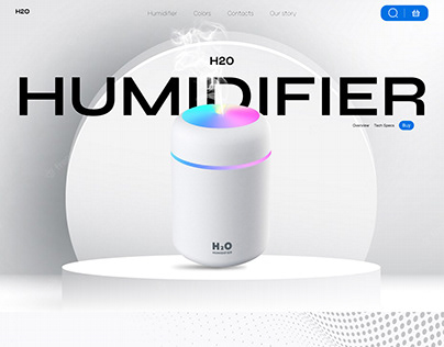 Landing page for H2O Humidifier