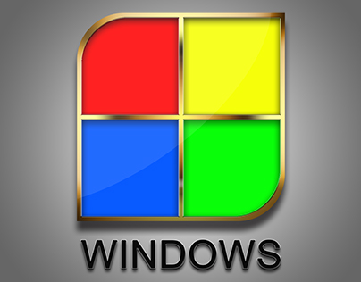Windows Logo / Golden Frame.