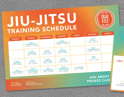 Dojo Kyle Training Schedule and VIP Card