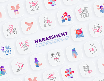 Harassment | 32 Icons Set Hand Drawn