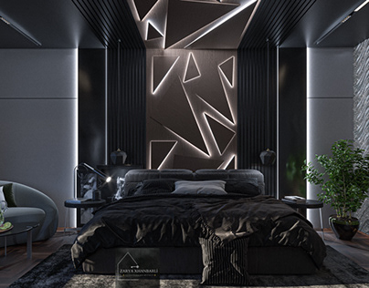 Modern bedroom design (Corona)
