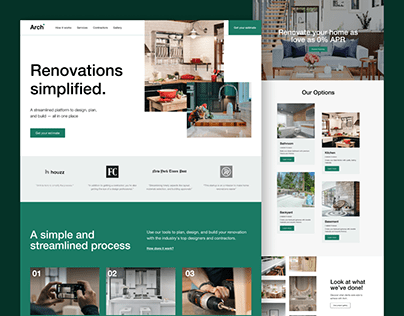 House Renovations Websites and Web UI UX Design works