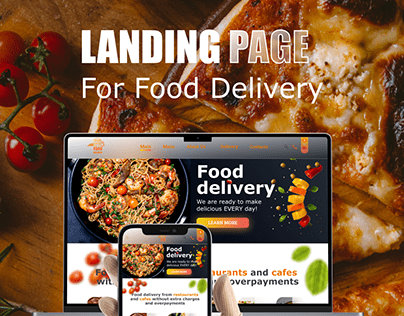 Landing page for food delivery