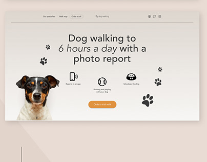 Landing Page For Dog Walking Company