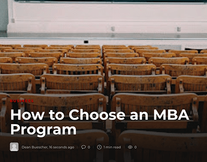 How to Choose an MBA Program