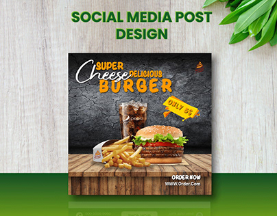 Burger design - Social Media Post