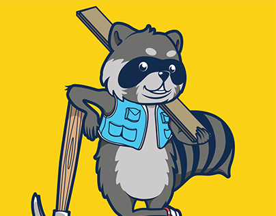 Racoon mascot design