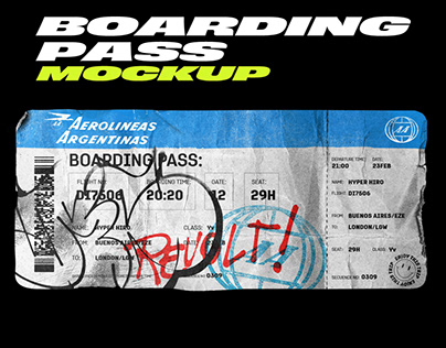 Boarding pass Mockup