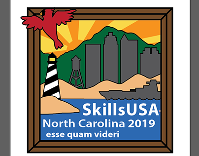 SkillsUSA North Carolina pin design 2019