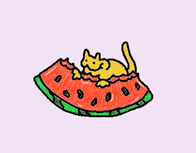 Cats With Foods MS Paint