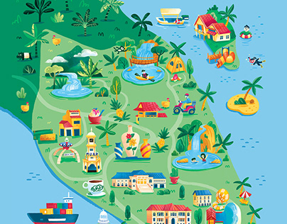 Map Illustration - Johor, Malaysia