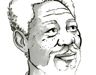 Morgan Freeman Illustration