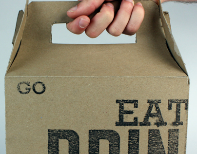 Eat, Drink, Go: A Typographic Food Carrier