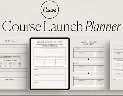 Course Launch Planner Canva Template