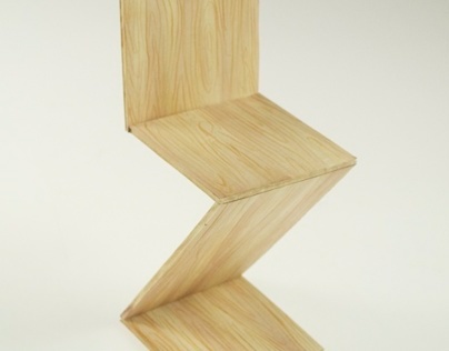 1/4 Scale Model 'Zig-Zag Chair'