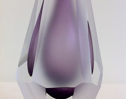 Amethyst Crystal Glass Vessel
