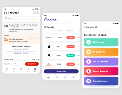 Stockpile Mobile App UI Design