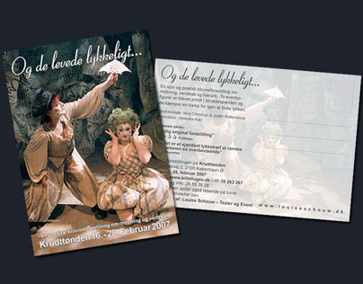 "They lived happily ever after" postcard design