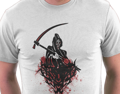 Death and Blood Tribal Prints T-Shirt and Sticker