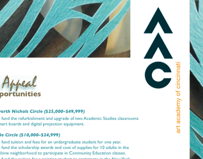 Art Academy of Cincinnati Annual Appeal Letterhead