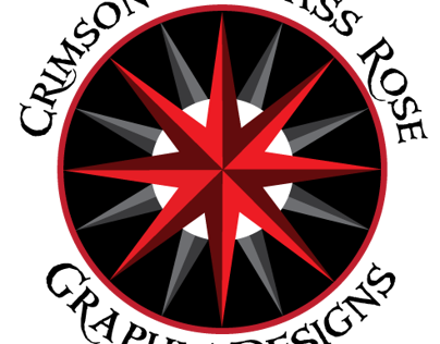 Crimson Compass Rose Logo Design