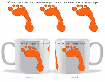 Personalised 3 Foot Prints Mug