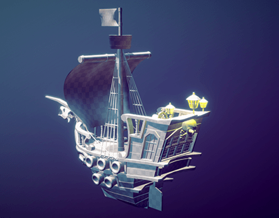 Pirate Ship low pol model
