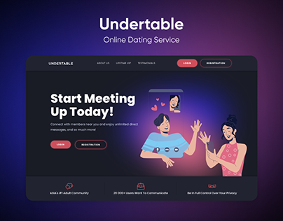 Dating Website Landing page