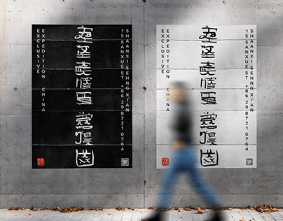 Poster design for a vernisage in Xian, China