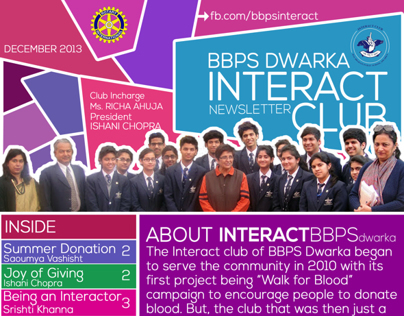 Newsletter Interact Club, BBPS Dwarka