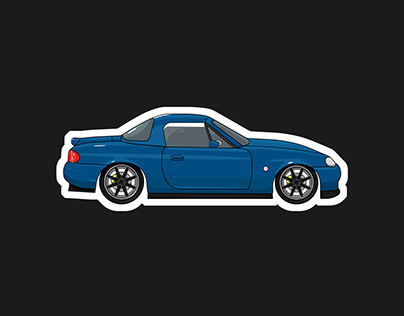 Mazda Miata Vector Sticker