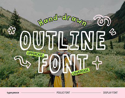 Poulie | Hand-drawn Outline Font