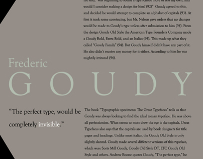 Frederic Goudy Type Poster