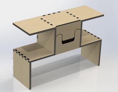 Flat-pack Lamp Table